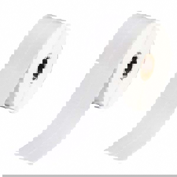 Label Maker Label: Clear & White, Vinyl, 500 per Roll